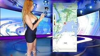 The new weather girl has wardrobe problems