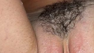 She squirts all over my dick and her body