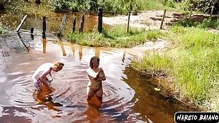 Cooling Off And Fucking With Hot Girls In The Creek